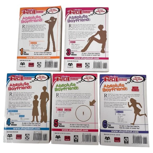 Absolute Boyfriend Shojo Beat Manga Volume 1 3-6 By Yuu Watase English Paperback - Picture 3 of 7